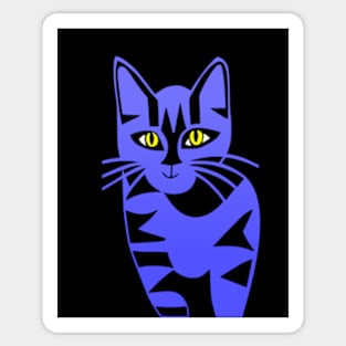 Curious Cat at Night Sticker